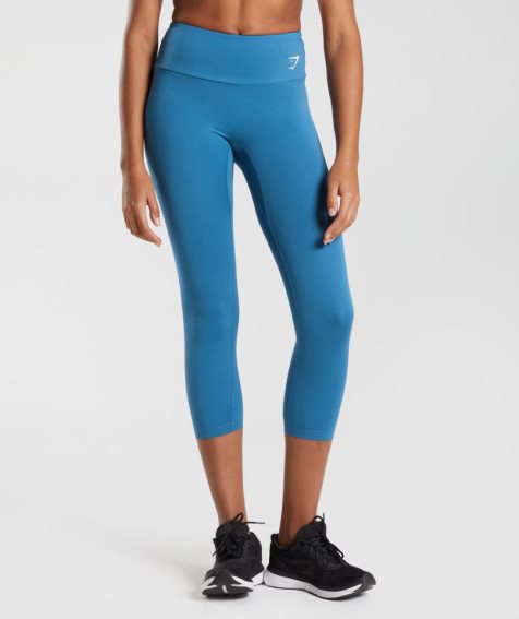 Women's Gymshark Training 7/8 Leggings Blue | NZ 9KWFQJ